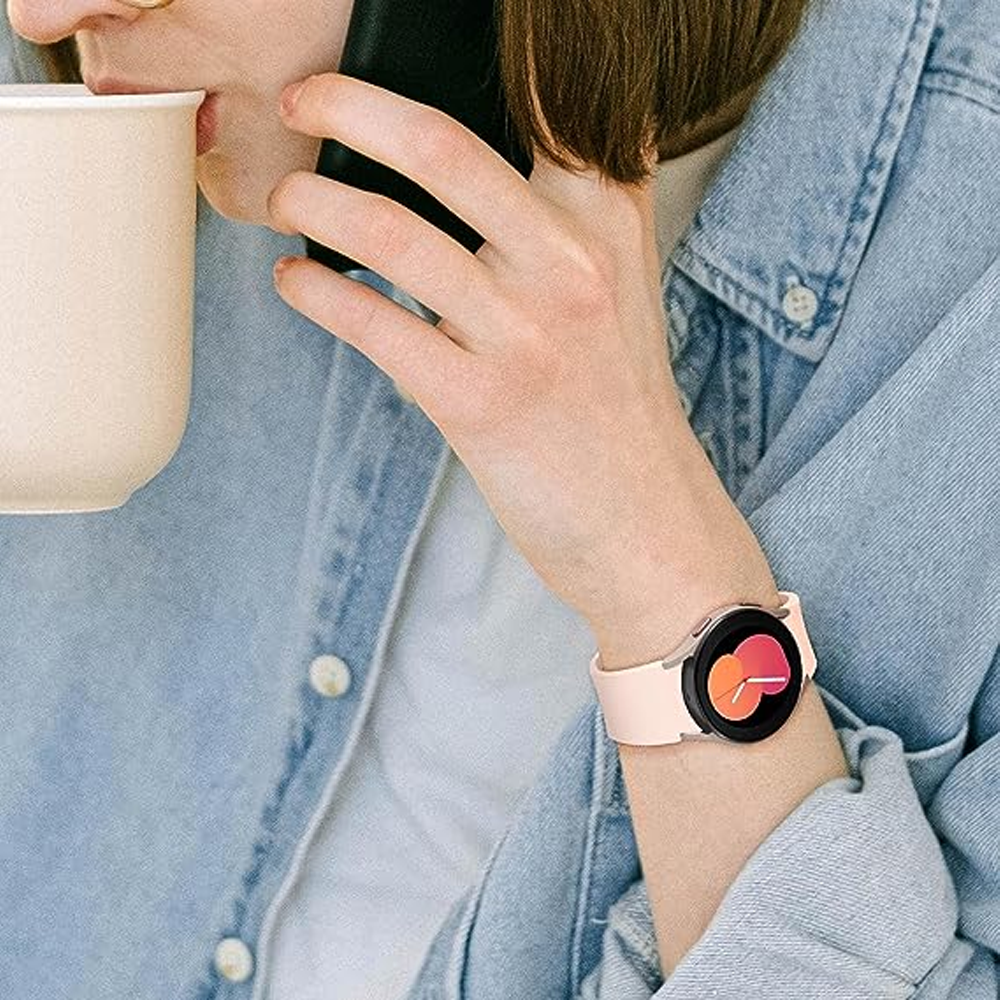 Pulseira de silicone original para Samsung Galaxy Watch, pulseira clássica, 4, 6, 5, 4, 44mm, 40mm, 45mm, 20mm, 43mm, 47mm