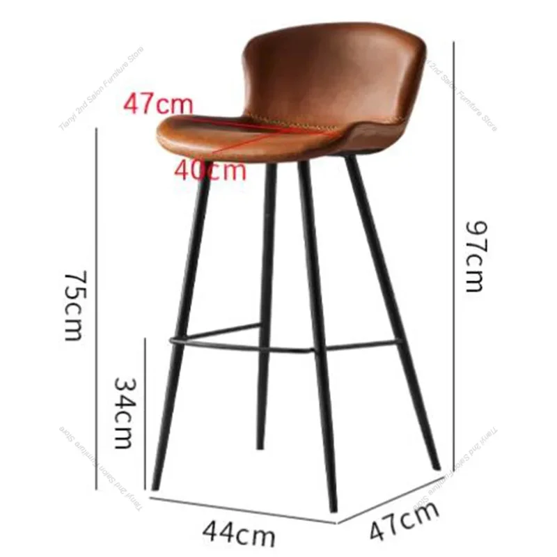 Cadeiras de bar com design minimalista, banco alto, estilo nórdico, escritório, luxo, giratório, recepção, móveis de bar ajustáveis, llbc