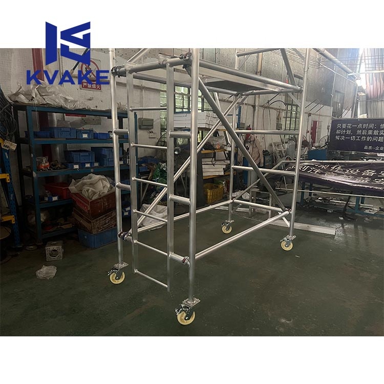 Factory Wholesale Scaffolding System Tower Adjustable Base Wheels Mobile Scaffold Aluminums Cheap Scaffolding For Sale