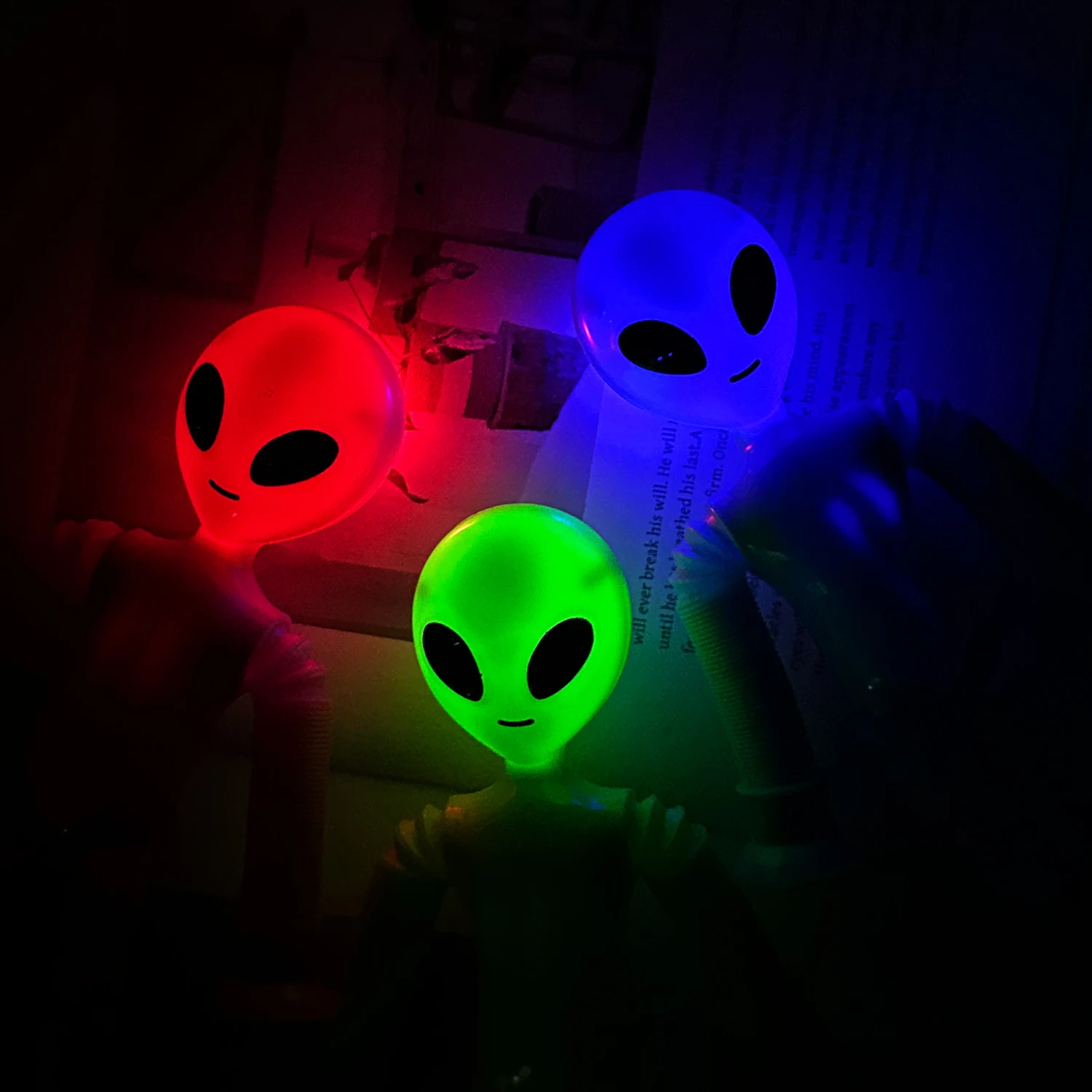 4pcs luminous and versatile suction cups, stretching toys, decompression and interaction, new and unique puzzle telescopic tubes