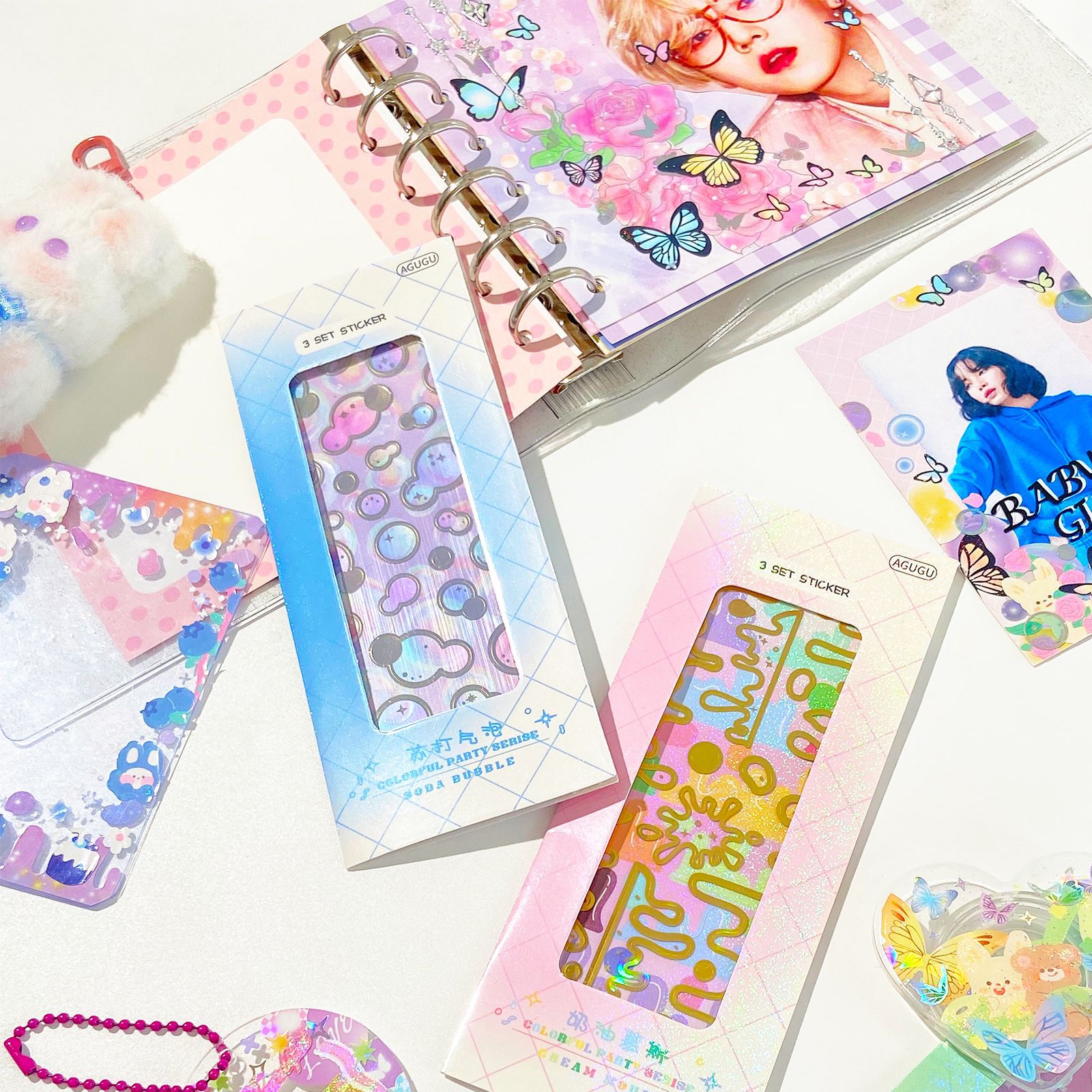Pegatinas KPop Galore: la última colección de lindas pegatinas coreanas estéticas y brillantes para Toploader Deco Journaling & More