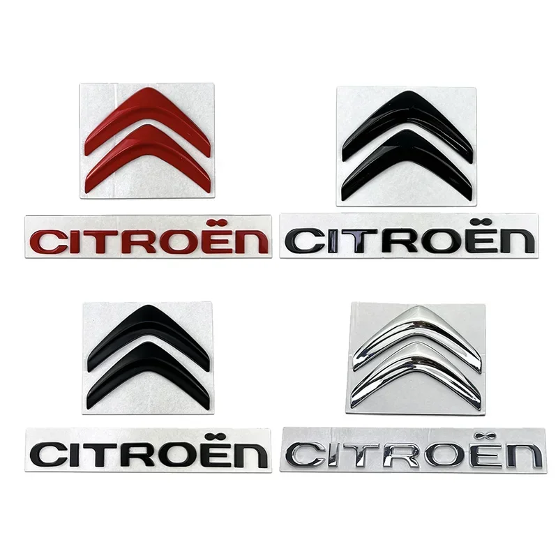 Metal Letter Sticker Car Front Rear BadgeEmblem for Citroen C4 C3 Xsara C-Elysee C5 C1 DS3 DS5 DS4 Jumper Picasso Sega C-quatre
