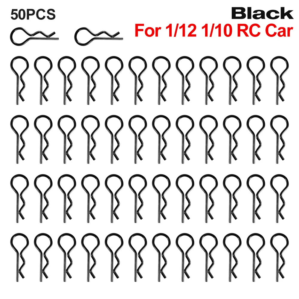 9IMOD 50/100pcs RC Body คลิป 1/7 1/8 1/10 1/12 1/14 1/16 1/18 โลหะ R หัวเข็มขัดรถบรรทุก Buggy SHELL Pins RC อะไหล่รถยนต์