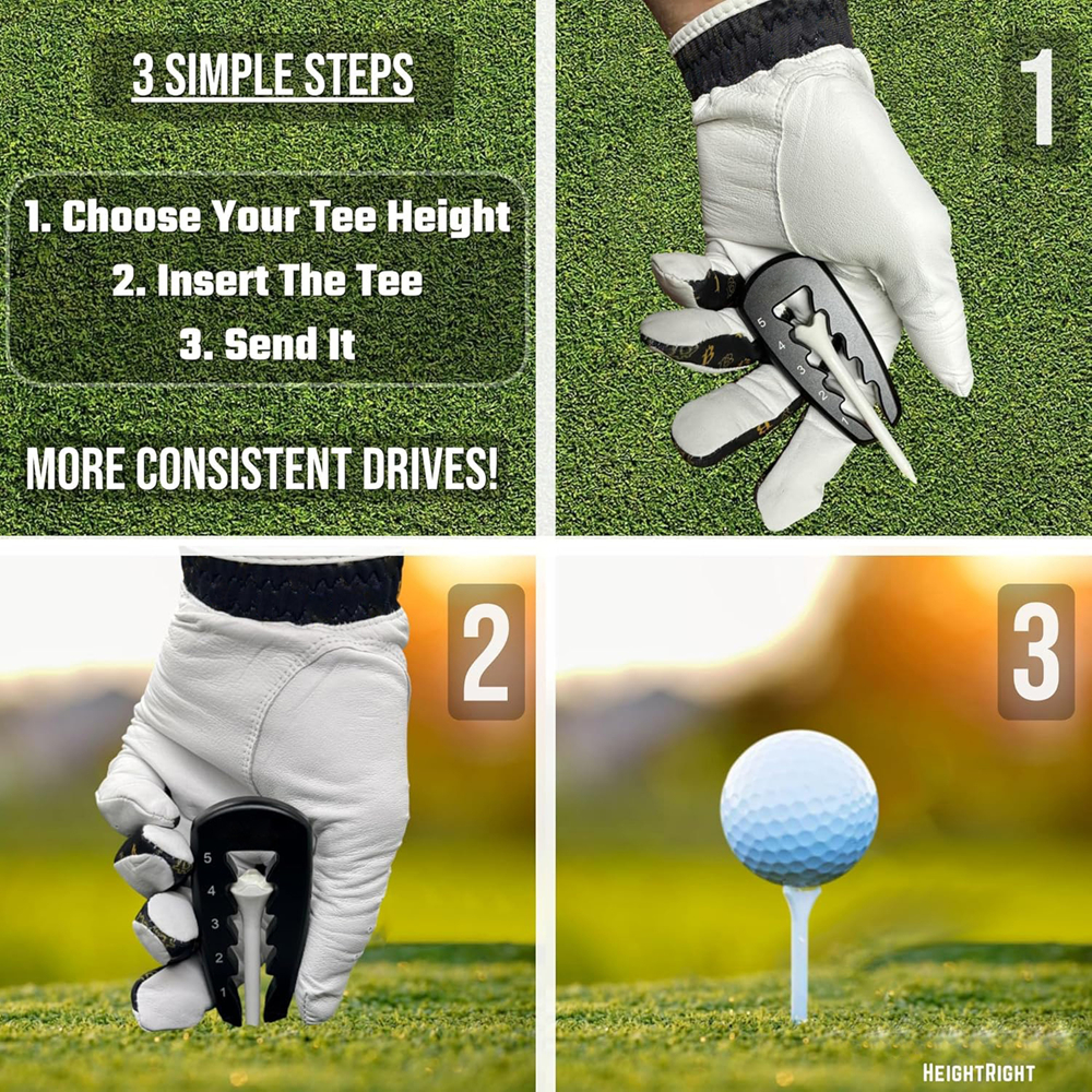 Herramienta de altura de Tee de Golf ajustable, ajuste de altura de Tee de precisión para columpios consistentes, diseño duradero, ayuda para entrenamiento de Golf fácil de usar