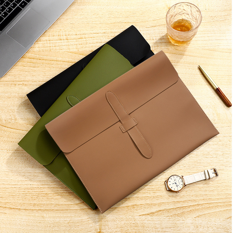 1 stücke Business Leder Datei Ordner Verdickte Wasserdichte Dokument Tasche Tragbare Vertrag Lagerung Archiv Tasche Langlebig