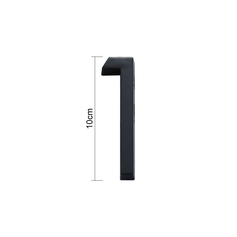 4inch/10cm 3D Black For Home Mailbox Hotel Address ABS Acrylic Numeral Tag Number Plate Sign 0 To 9 Door Label