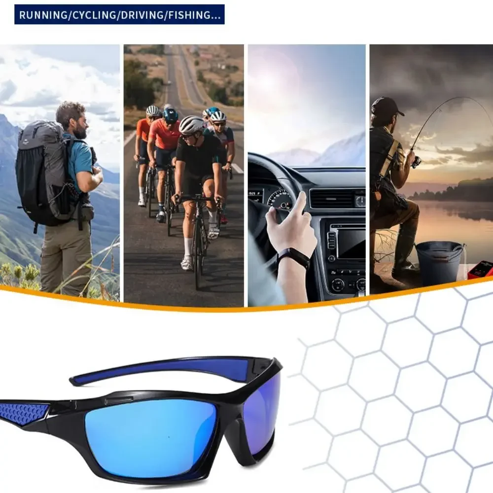 Gafas de sol polarizadas UV400 para ciclismo, gafas de sol para deportes al aire libre, resistentes al viento, resistentes a los rayos UV, para conducir, cómodas y ligeras