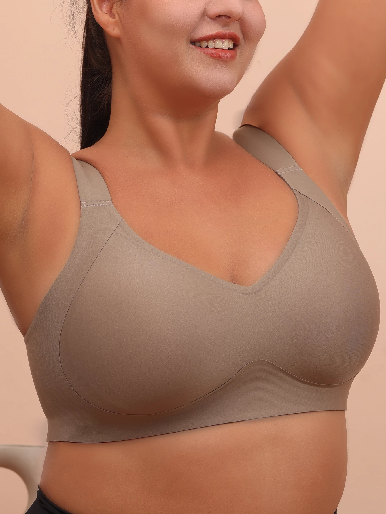 Biustonosz do spania z dużymi piersiami dla kobiet 6XL bez stalowych obręczy zebrane bez blizn plus size kamizelka do ćwiczeń jogi biustonosz zapobiegający zwiotczeniu