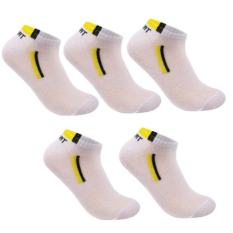 5 pares para mujeres y hombres calcetines de tubo bajo de moda Casual moda para mujer transpirable y encantador con patrón de barra más vendidos