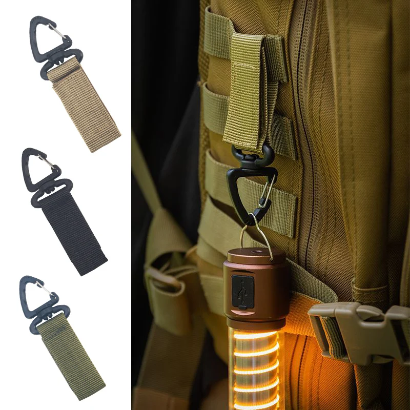 Outdoor 360 Ruota Moschettone in nylon Gancio chiave MOLLE Tessitura Fibbia Fibbia per cintura Appeso Campeggio Arrampicata Zaino Accessori
