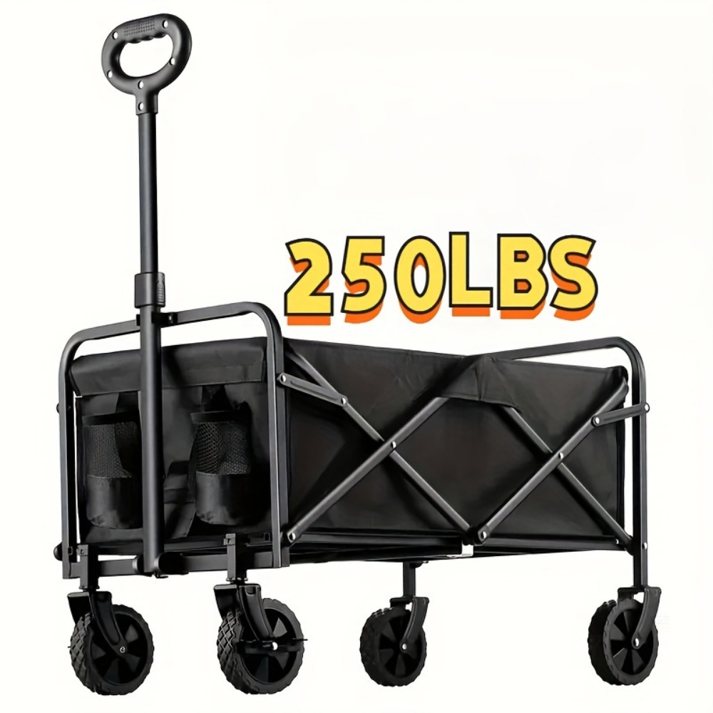 Carriage Foldable Folding Car: Can Load 330 Pounds Portable Utility Wagon With All Terrain Wheels Utility Heavy Duty Truck