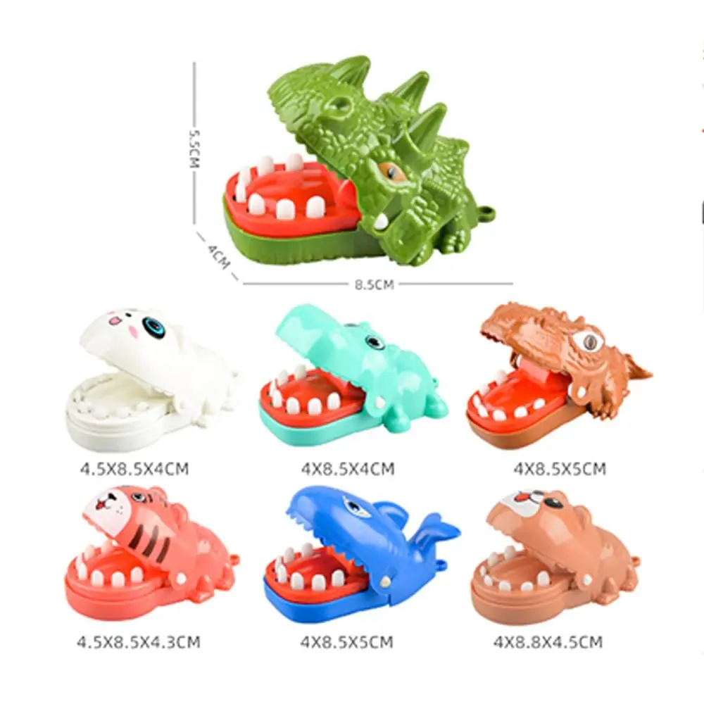 Plastic Bite Finger Toy Funny Random Color Mini Dinosaur Dinosaur Decompression Toy Board Game Kids