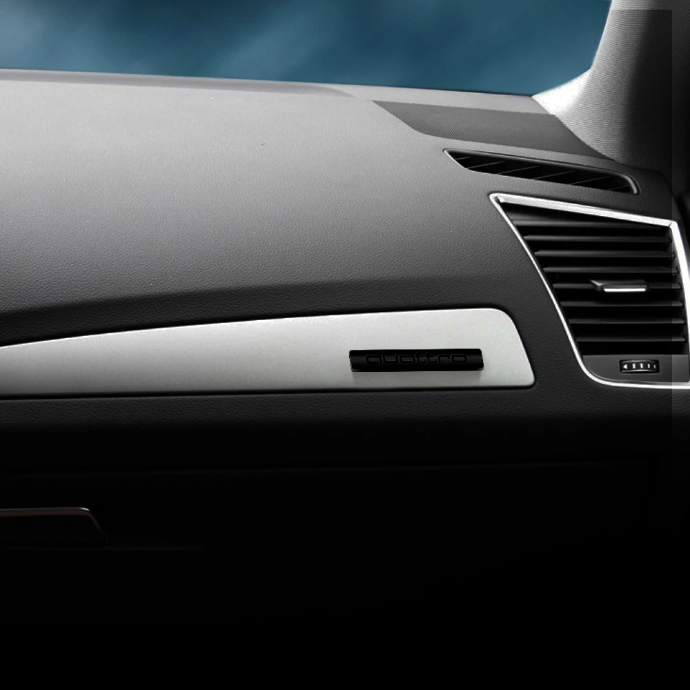 3D ABS QUATTRO Emblem Car Decoration Sticker Auto Accessories for Audi A4 B8 B6 B9 B7 A3 8P 8V 8L A6 C7 C6 C5 Q5 A5 Q7 A1 Q3 A7