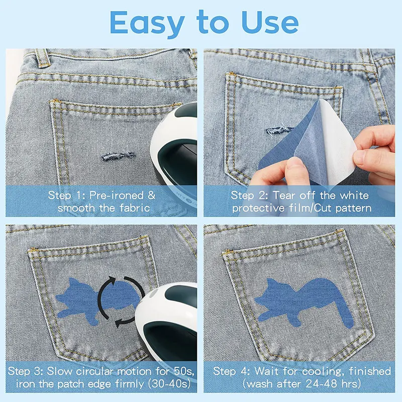 Джинсовые джинсовые нашивки, нашивки для одежды, суперклей, наклейки для одежды, гладильные штаны, швейная ткань, принадлежности для одежды «сделай сам»