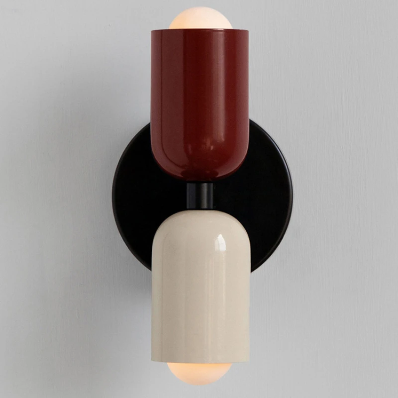 Lámpara de pared nórdica LED Simple Macaron, luces de pared para el hogar, luces interiores, dormitorio, mesita de noche, estudio, decoración para sala de estar, accesorios de iluminación