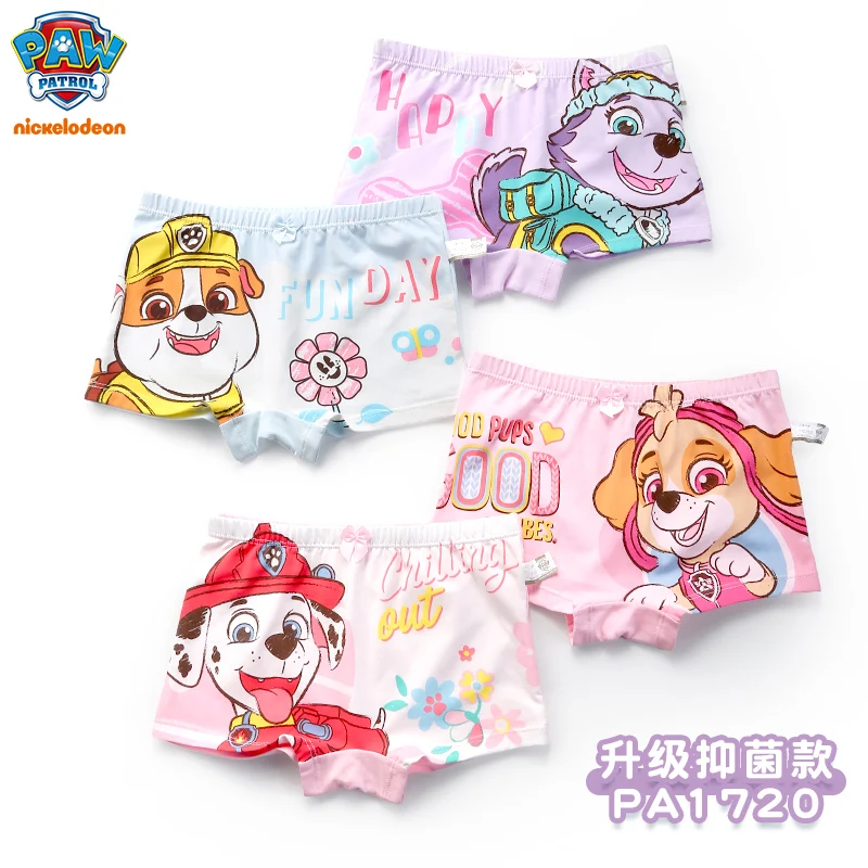4 pezzi genuino Paw Patrol Skye ragazza bambini biancheria intima di cotone stampa mutandine bambini mutandine corte mutande slip per ragazze mutandine