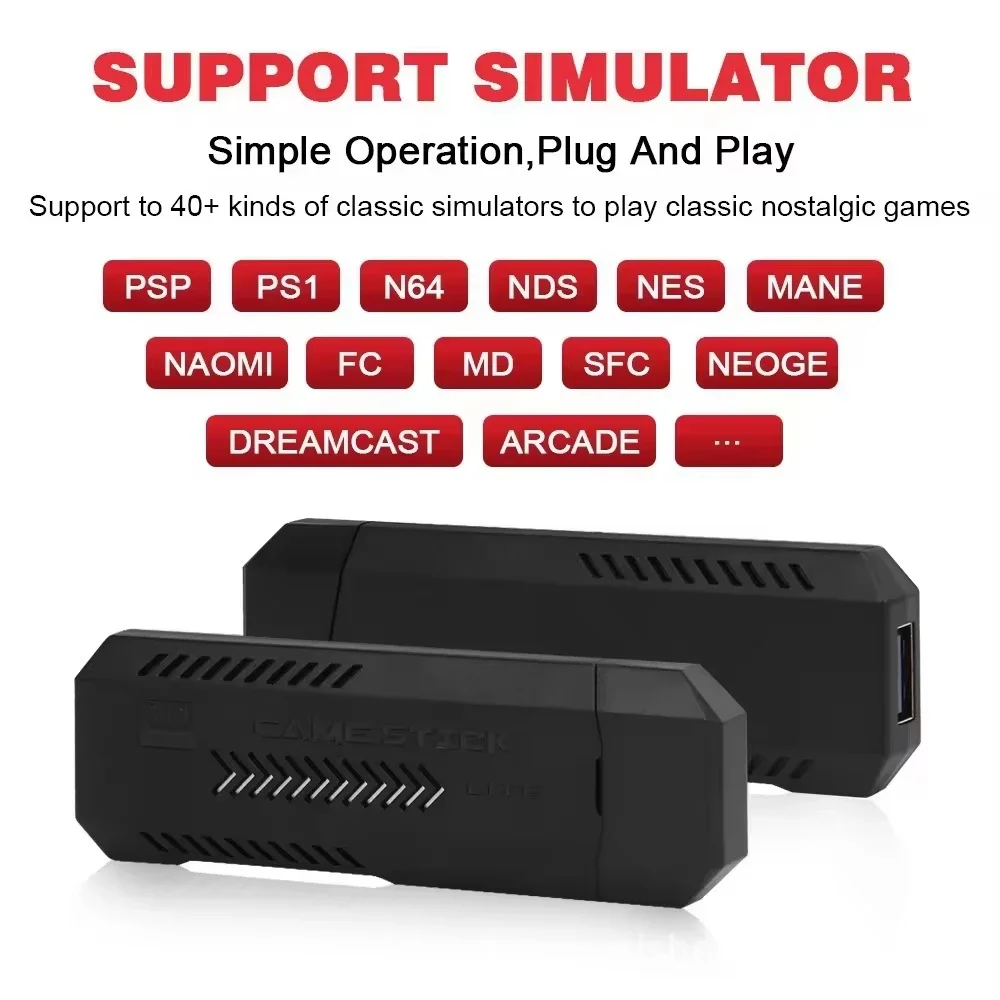 New Classic Video Game Console. Wireless 4K HD Controller. 30000 Games, 50 Simulators. Compatible with PS1, N64 Retro Gaming