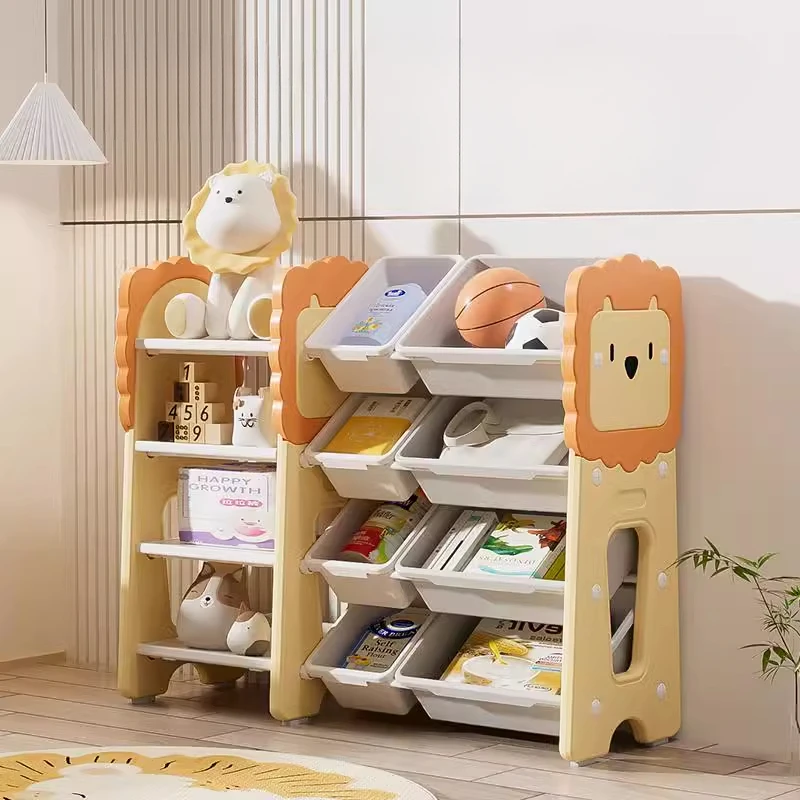Estante móvel para crianças, rack de armazenamento de chão, rack de canto para livros, canto estreito, estante per libri, organizador de armário