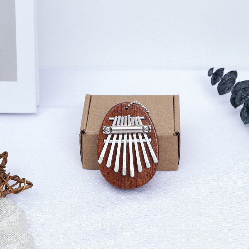 8 teclas mini kalimba de madeira de alta qualidade requintado dedo polegar piano marimba musical bom acessório pingente presente