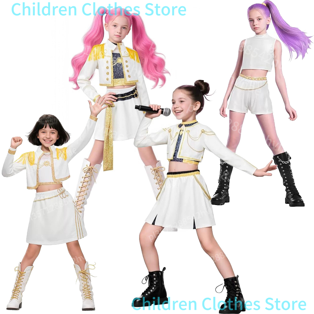 Nuevo anime KPOP cazador de demonios Rumi Zoey Mira disfraz para niños conjunto cosplay chica disfraz de Halloween actuación