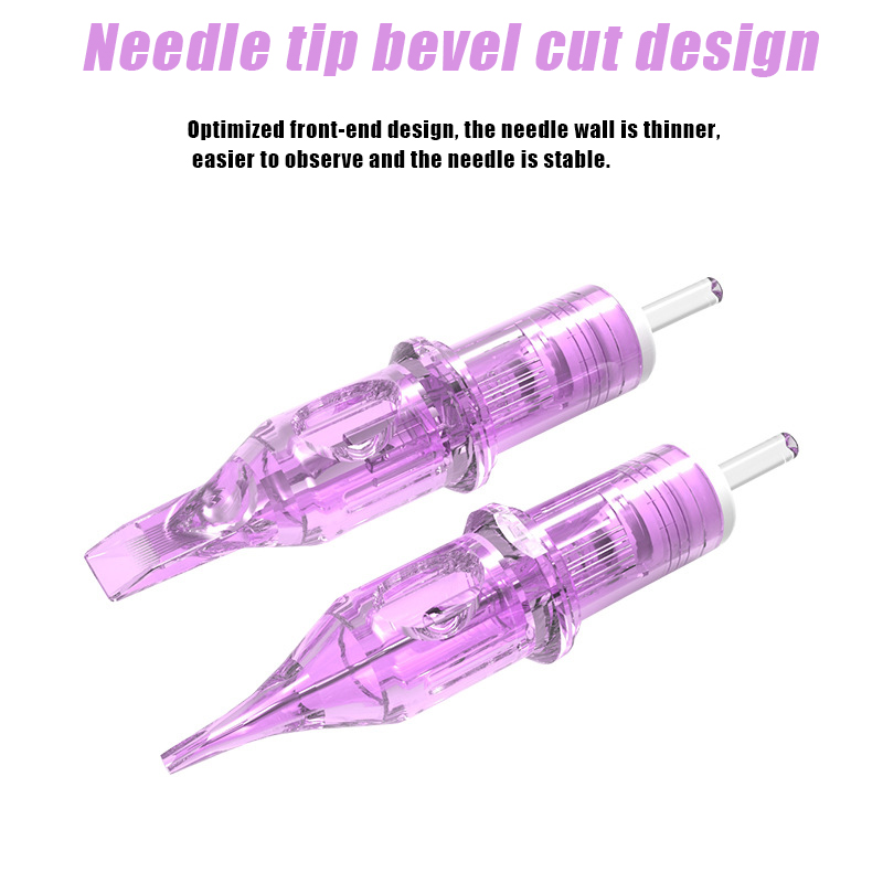 YILONG 50/20 個使い捨て紫タトゥーカートリッジ針 RM/RL/M1/RS 針直径 0.35 ミリメートルタトゥー針タトゥーマシン用