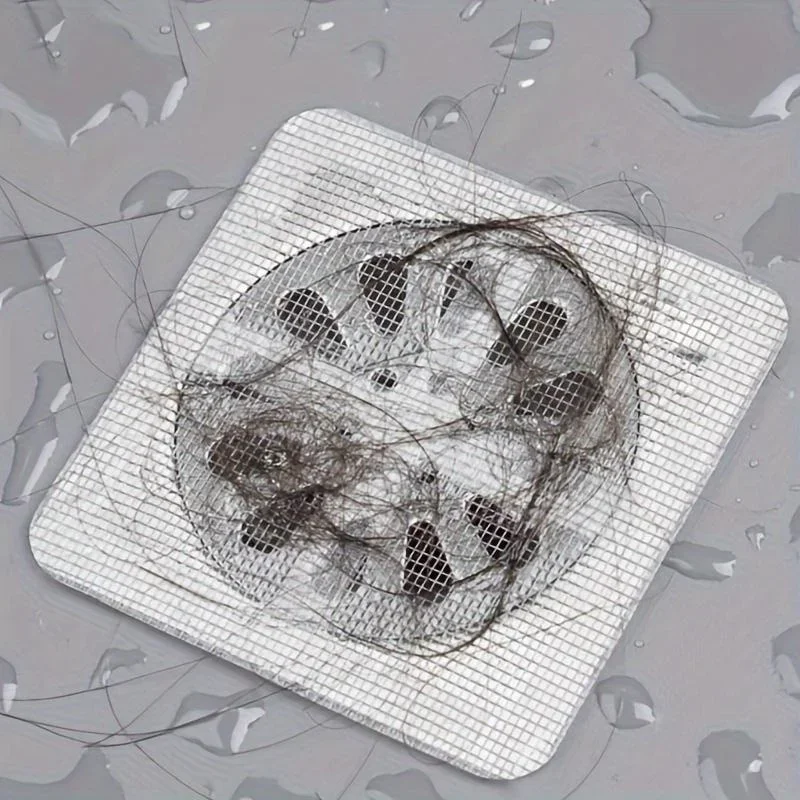 10pcs Disposable Shower Drain Hair Catcher ตาข่ายท่อระบายน้ําครอบคลุมอ่างล้างจานกรองผมสําหรับห้องน้ําห้องครัว