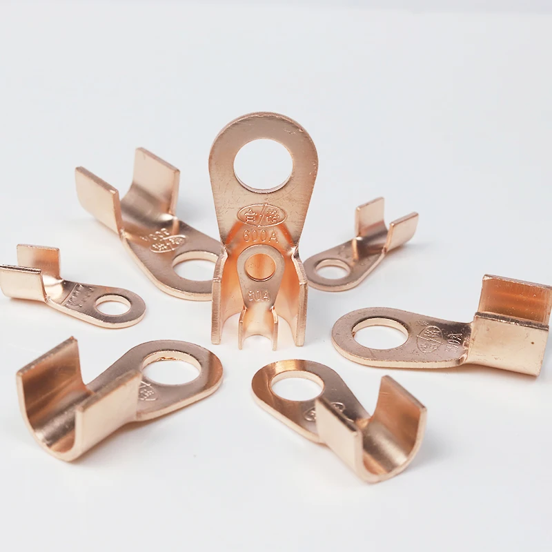 10/50PCS ทองแดง OT Terminal ฉนวนสายไฟ Bare ไฟฟ้าเทอร์มินัล LUG แบตเตอรี่แหวน CRIMP TERMINAL 10-400A