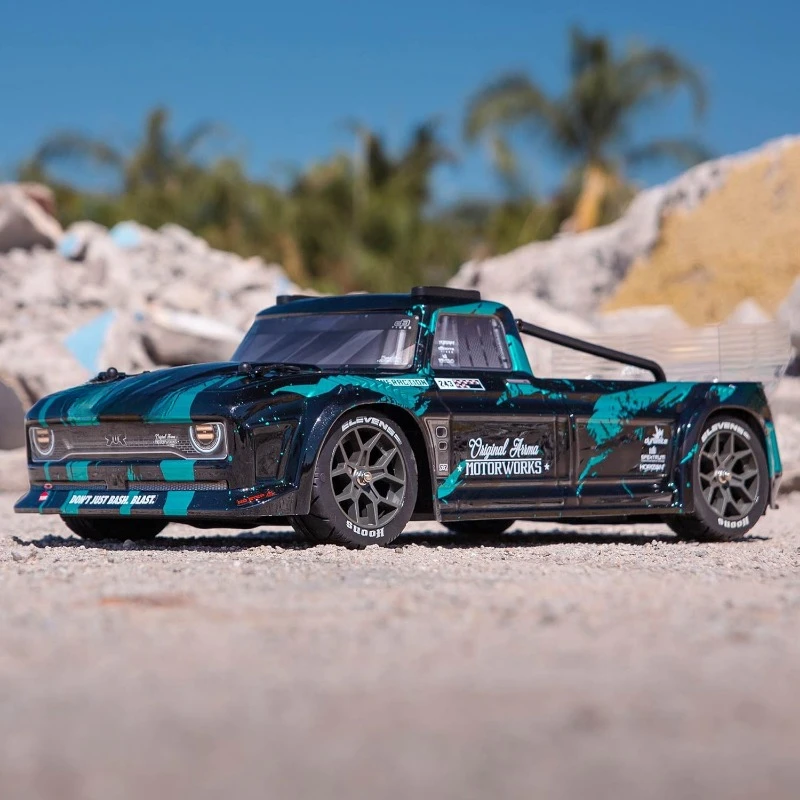 RC Truck 1/8 Infraction 4X4 3S BLX 4WD All-Road Street Bash Resto-Mod Truck RTR (without battery and charger), Teal, ARA4315V3T2