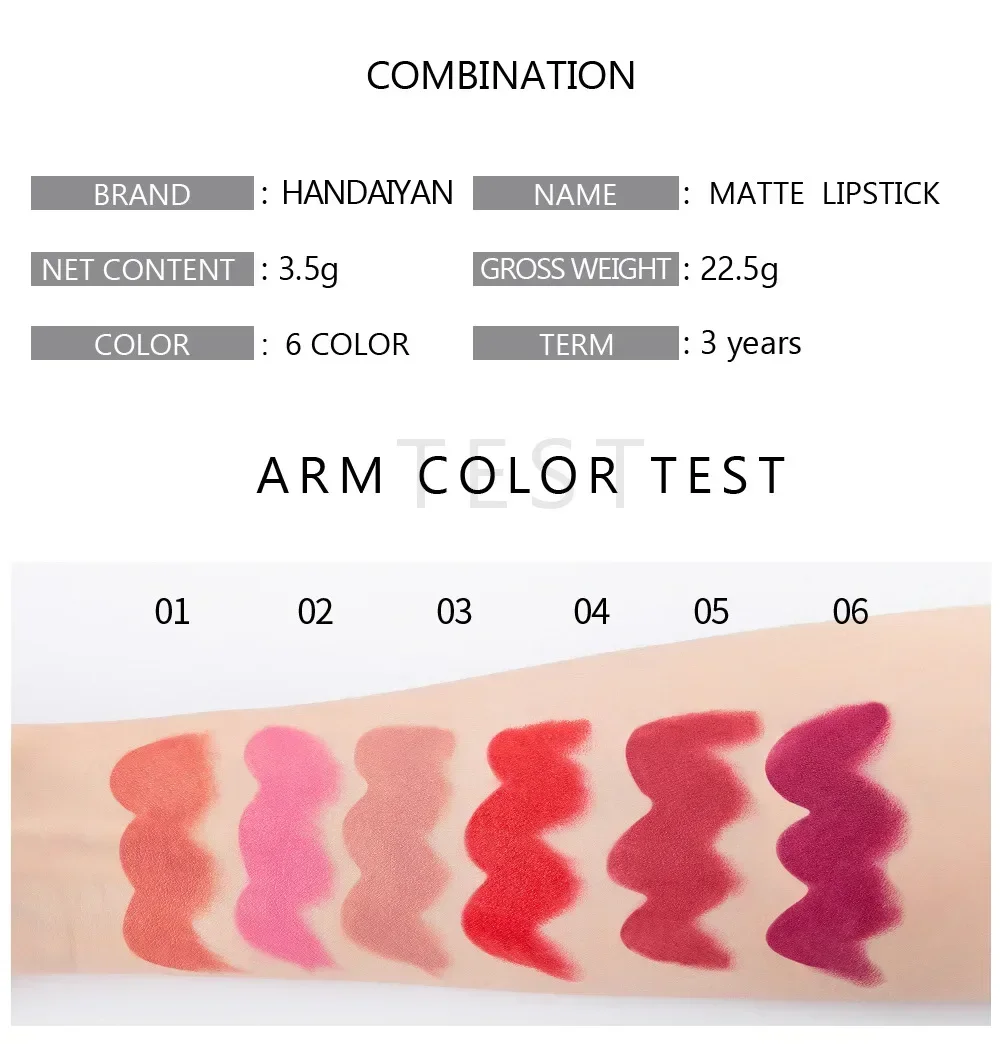 Lápiz labial mate desnudo, resistente al agua, taza antiadherente de larga duración, lápiz labial que no se decolora, lápices labiales de terciopelo rojo y rosa, cosméticos de maquillaje