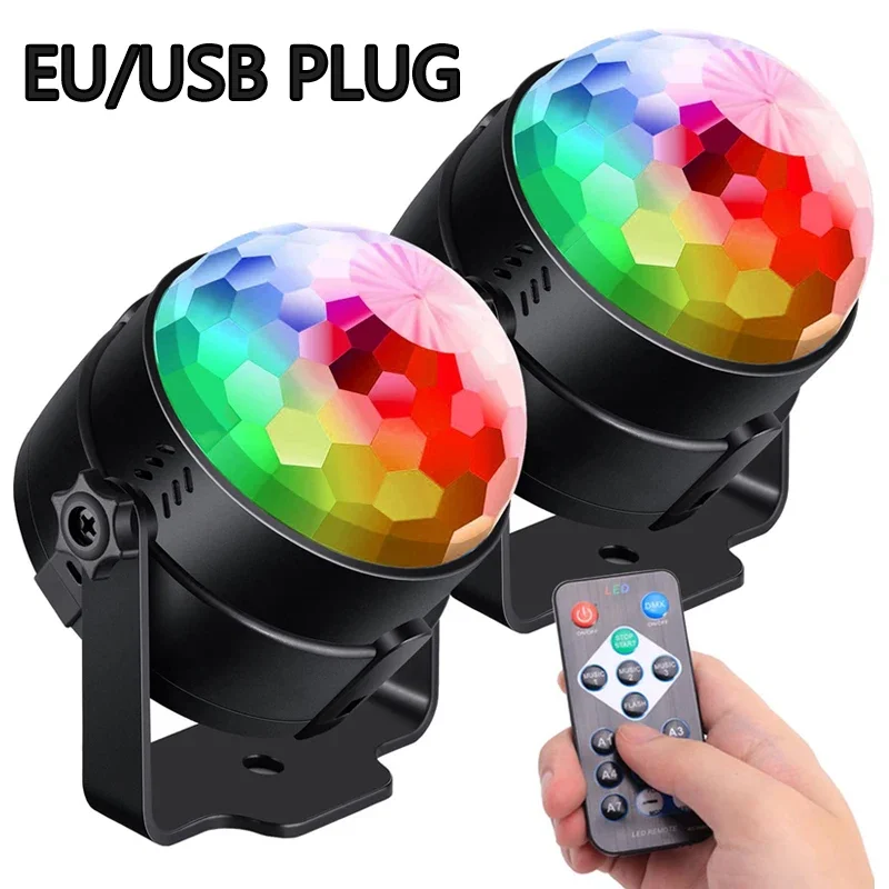 RGB Led scena dyskotekowa lampka nocna lampa stroboskopowa dla domu KTV Party Club Bar taniec prezent na boże narodzenie efekt oświetlenia aktywowany dźwiękiem