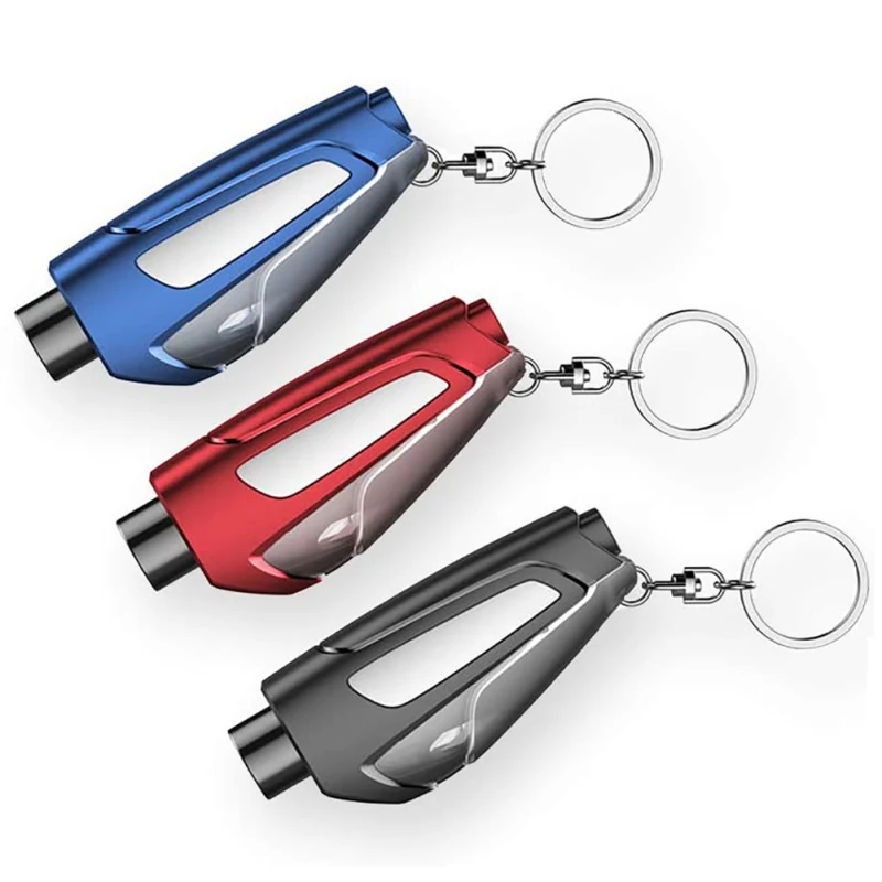 Car Emergency Hammer Alloy Mutifunction Emergency Windows Glass Breaker Safety Belt Cutter Keychain Self Rescue Tool