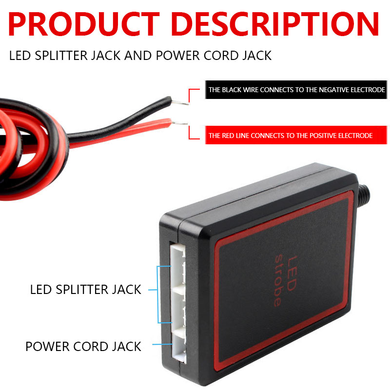 4 em 1 vermelho azul luzes estroboscópicas de emergência luzes da polícia 12v com controle remoto sem fio flash grade luz para carros caminhão van suv