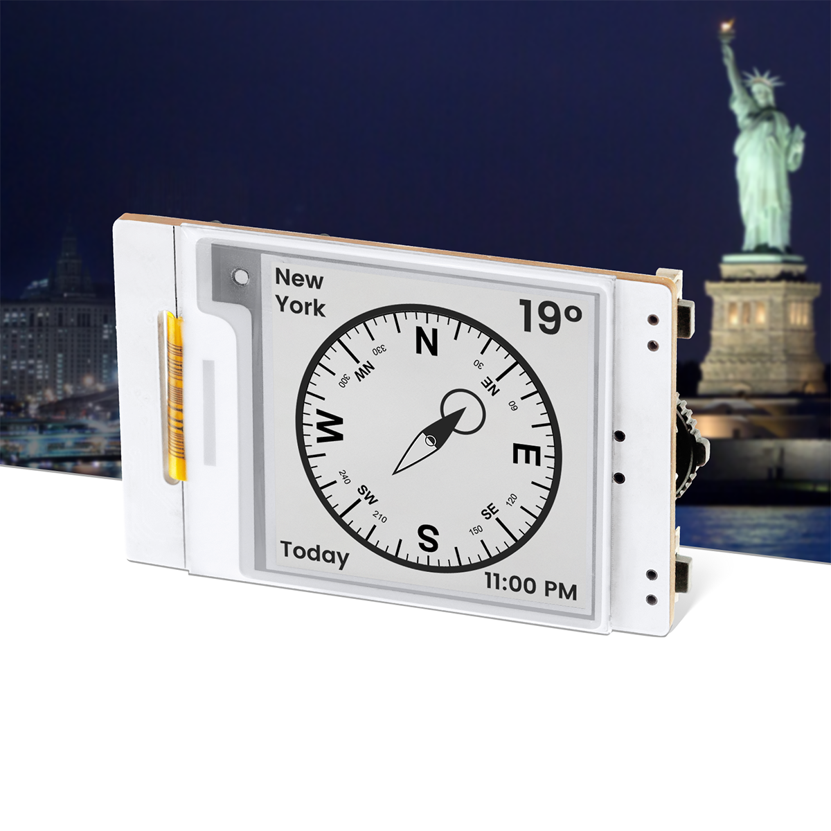 CrowPanel ESP32 1,54-дюймовый дисплей HMI с электронной бумагой 152*152, черный/белый цвет, с интерфейсом SPI для Arduino/ESP/MicroPython