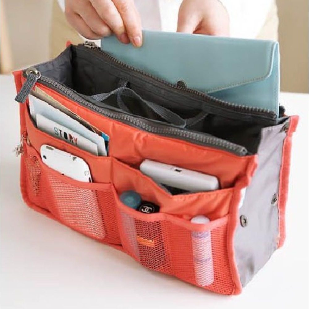 Multi Functional Large Capacity Makeup Bag Portable Double Zipper Toiletries Travel Storage Bag Mommy Bag Multi Pocket Cosmetic