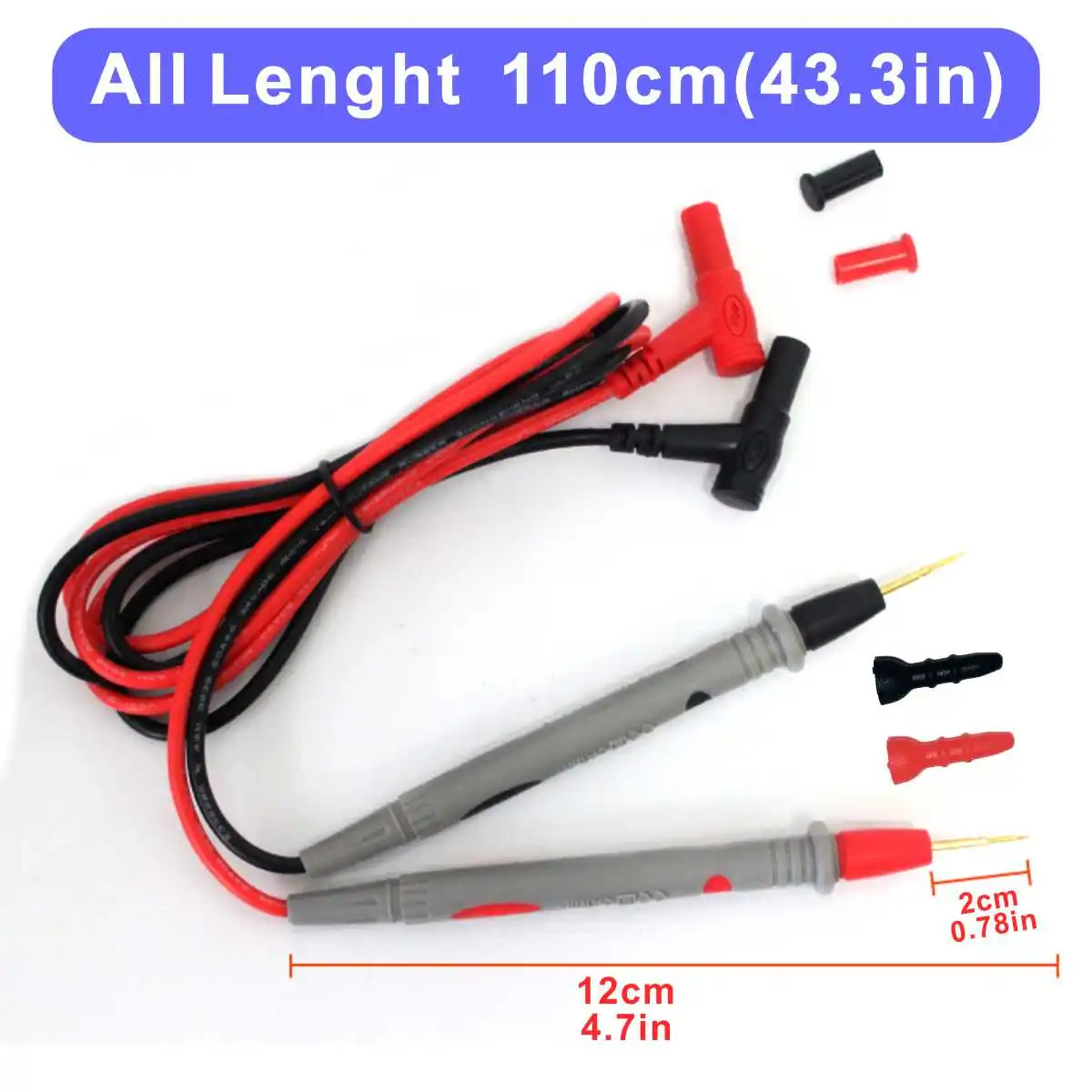 Línea de prueba de sonda multímetro Cables de prueba de multímetro 1000 V/20 A (punta especial chapada en oro)
