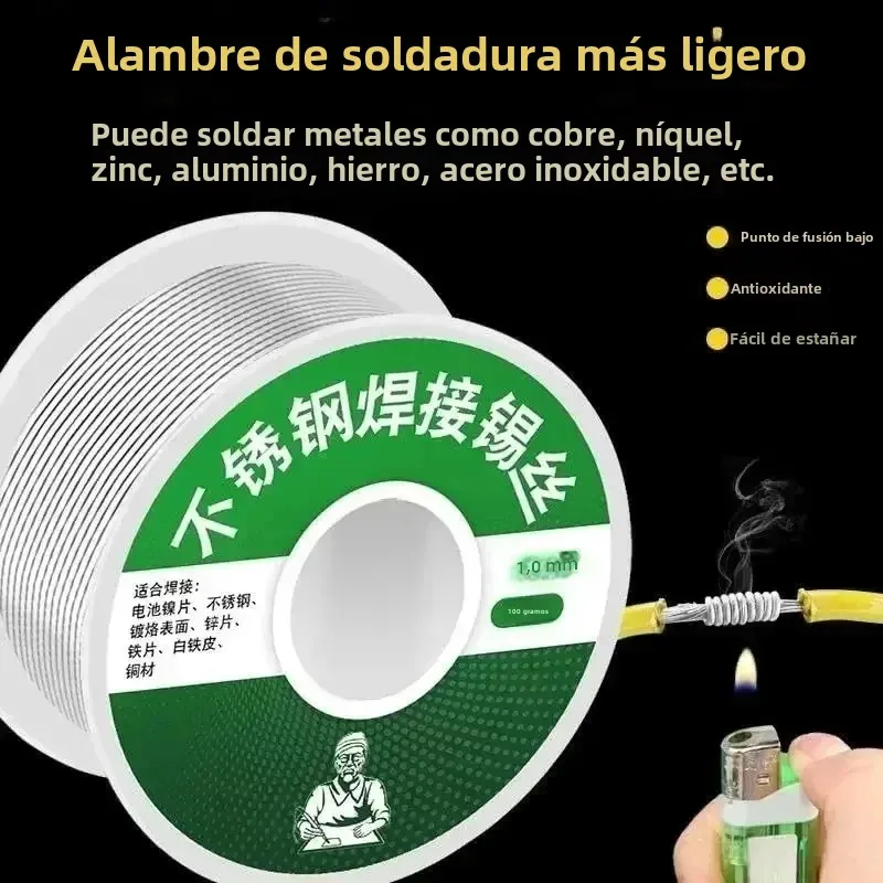 Eletrodos universais de cobre e alumínio com núcleo fux, hastes de solda, fio de solda fácil de derreter para aço, cobre, alumínio, ferro, geladeira, solda