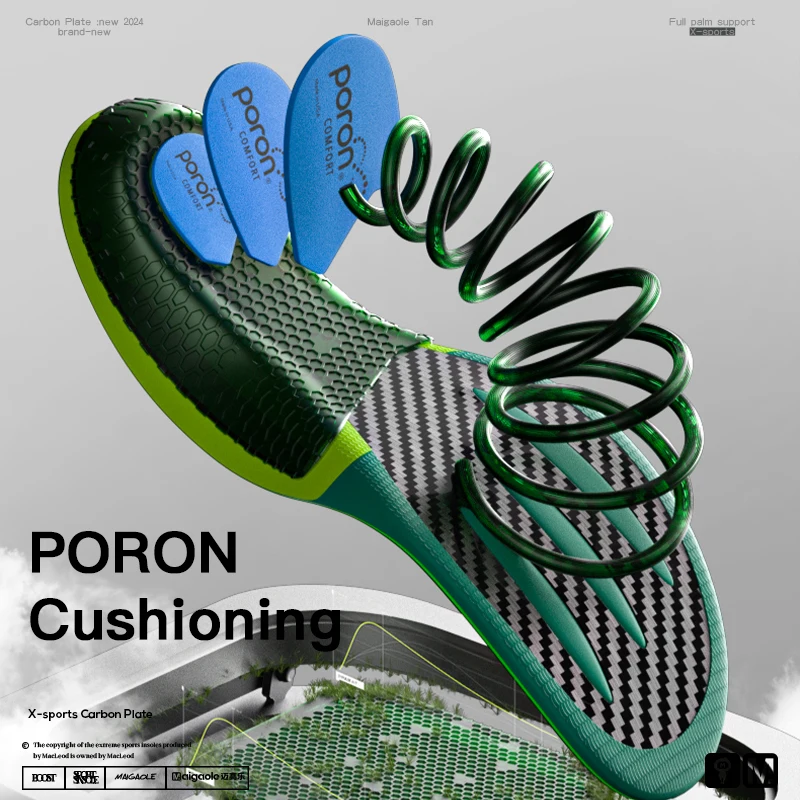 Mcgola Racing Running Special Insole Marathon Physical Examination Full-Length Real Carbon Plate Running Enhancement with Speed Rebound