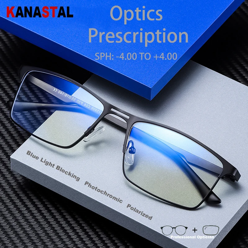 Gafas de lectura con bloqueo de luz azul para hombre, monturas para anteojos recetados para miopía, lentes ópticos para mujer, gafas de sol para ordenador