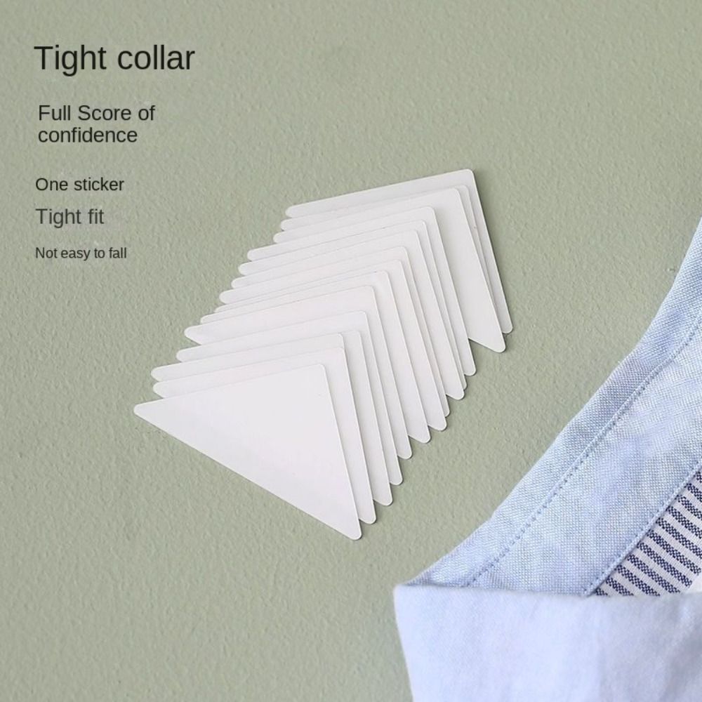 10pcs Disposable เสื้อคอสนับสนุน Shaping สติกเกอร์ COLLAR Stays COLLAR Shaper FIXED Pads เสื้อ STAND COLLAR เครื่องมือ Anti-ROLL