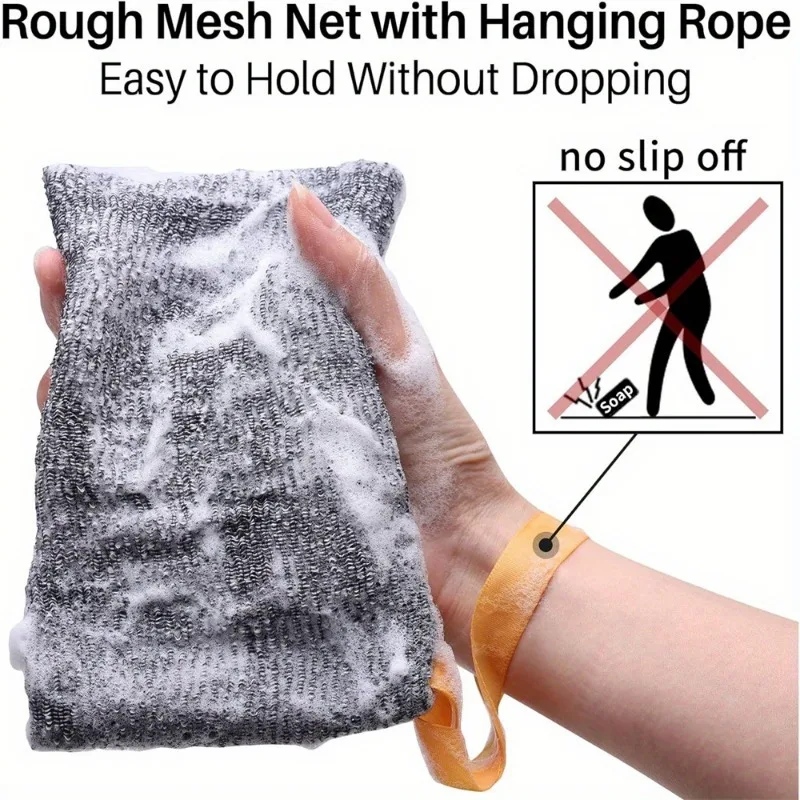 2PCS Soap Bags, Gentle and Rough, Soap Holder, Body Wash for Bathing, Soap Exfoliating Bag