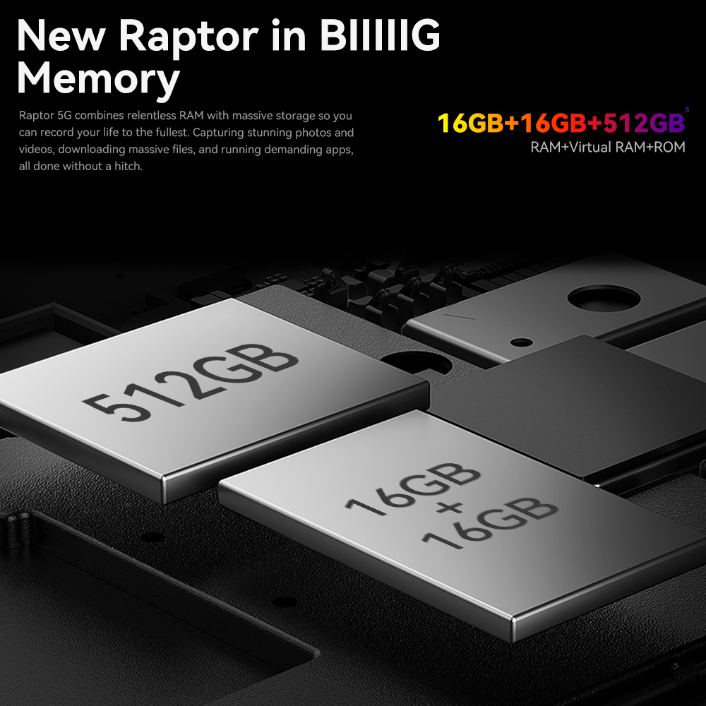 IIIF150 Raptor 5G Rugged Smartphone Android 14 Mobile Phone 6.78'' 120Hz AMOLED Display 16GB+512GB 50MP 65W 10000mAh Phone