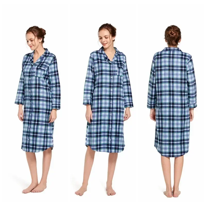 Đa Màu Sắc M-Xxl Plus Kích Thước Váy Ngủ Cho Nữ Đồ Ngủ Thiết Kế Kẻ Sọc Giữa Dài Áo ĐầM Ngủ đồ Lót Nữ, Quần Áo