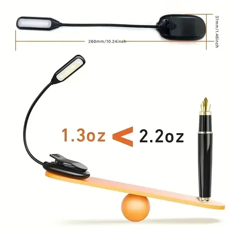 2025 Nouvelle lampe de lecture de livre Lampe de livre LED pour lire au lit - lire la nuit sans revitalisant les yeux