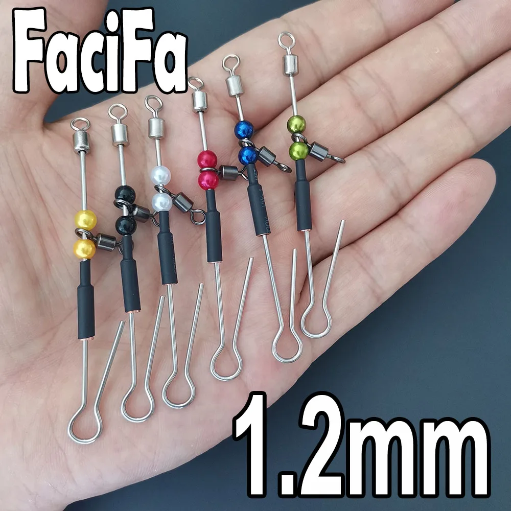 6 Pcs 베어링 회전 낚시 커넥터 빠른 후크 Urfe Para Temporales Enganches Rapidos Para la Pesca Kolay Atma Aparati