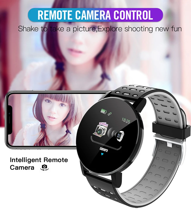 119S Smartwatch Bluetooth Thông Minh Xem Người Đàn Ông Huyết Áp Phụ Nữ Thông Minh Ban Nhạc Đồng Hồ Thể Thao Tập Thể Dục Tracker Đồng Hồ Cho Android IOS