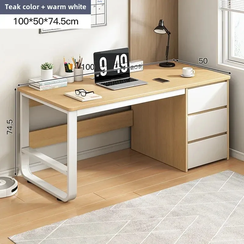 Escritorio Escritorio para computadora Escritorio Simple Hogar Estudiante con cajón Dormitorio Escritorio Almacenamiento de oficina