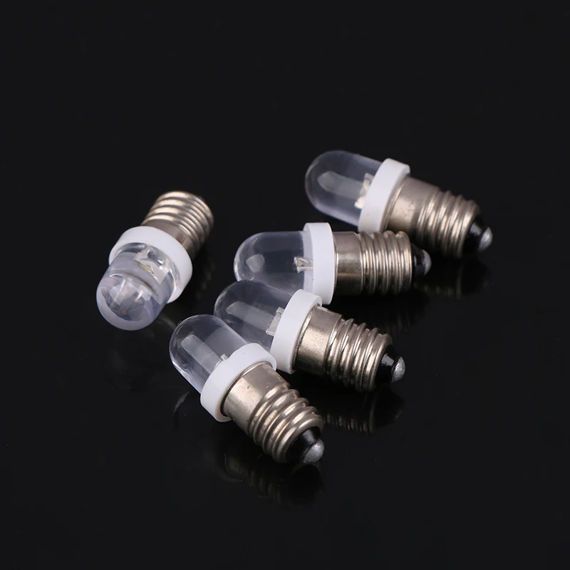5PCS E10 Led Bulb E10 DC 3V 6V 12V 24V Instrument Bulb E10 Indicator Bulb Old Fashioned Flashlight Torch DIY Work Mini Light New