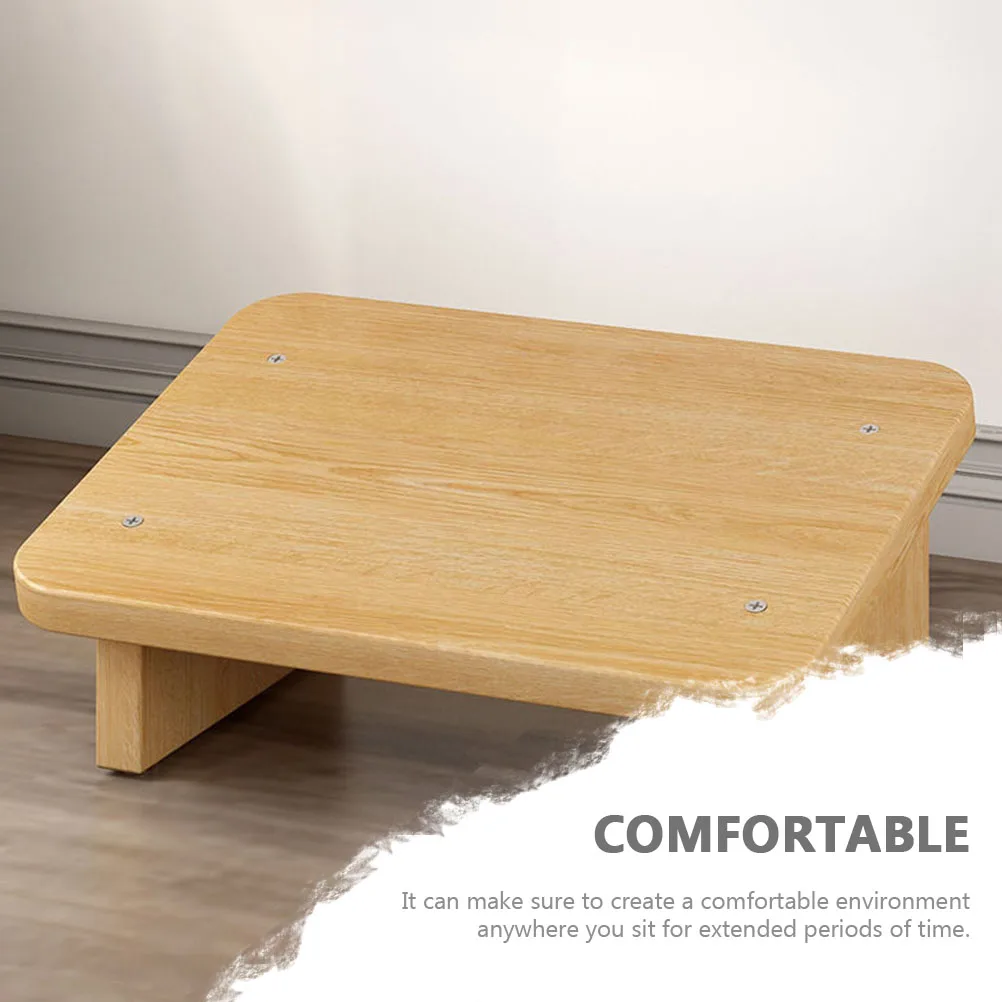 Banqueta de madeira para pés, escada portátil antiderrapante para estudo de cama de escritório doméstico sob a mesa, apoio para os pés, design compacto