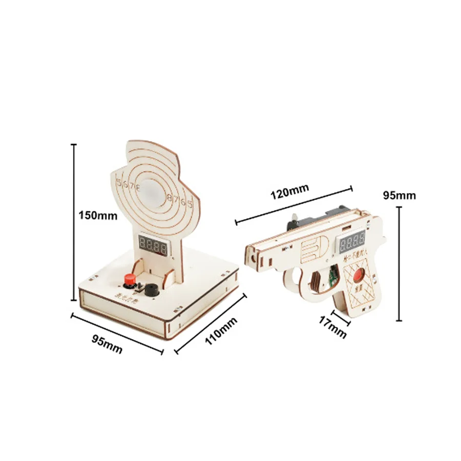 DIY Laser Target Shooting Device Model Science Toys for Kids Physics Experimental Tool Kit Children Educational Toys