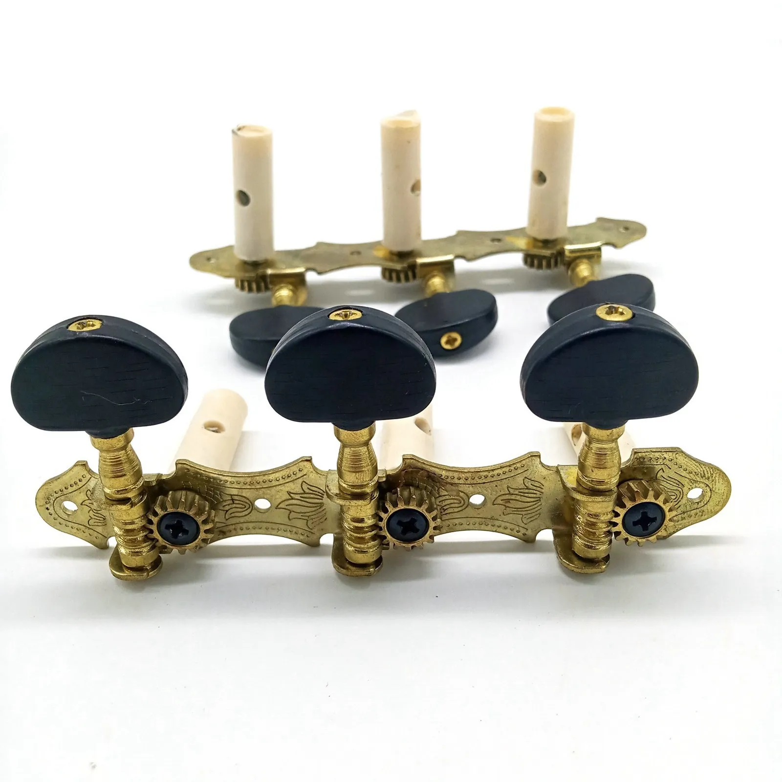 Newest Left Right Classical Guitar String Tuning Pegs Machine Heads Tuners Keys 3L3R Professional Guitar Accessories,Black
